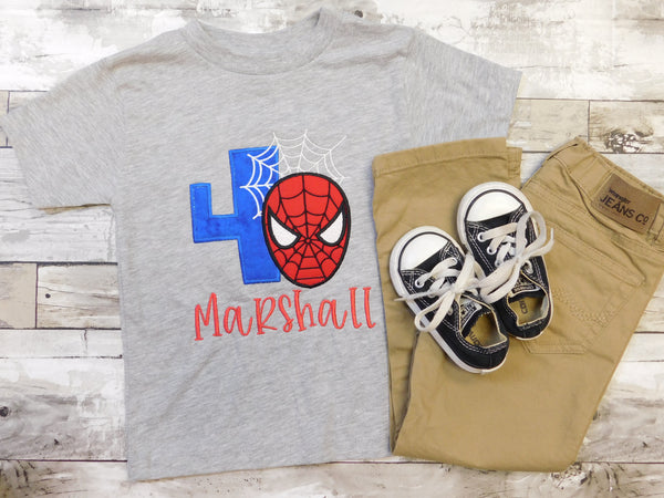 Spiderman birthday t shirt on sale