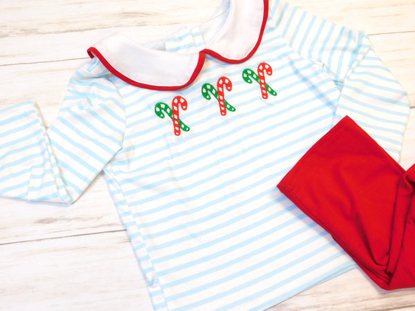 Holly Jolly Candy Cane Outfit Set